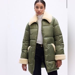 Gap Factory green ColdControl Max Oversized Puffer Coat NWT size medium